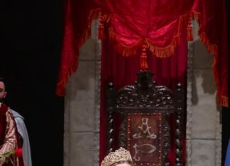 Proclamacion de Na Violant d’Hongria i les seues Dones de Companya